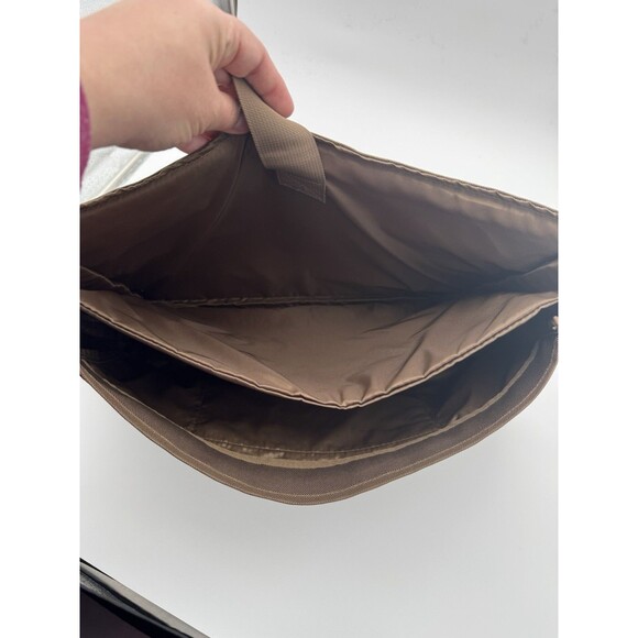 Timberland Waxed Canvas, Leather Messenger Laptop Bag Brown Crossbody Briefcase - Picture 8 of 12